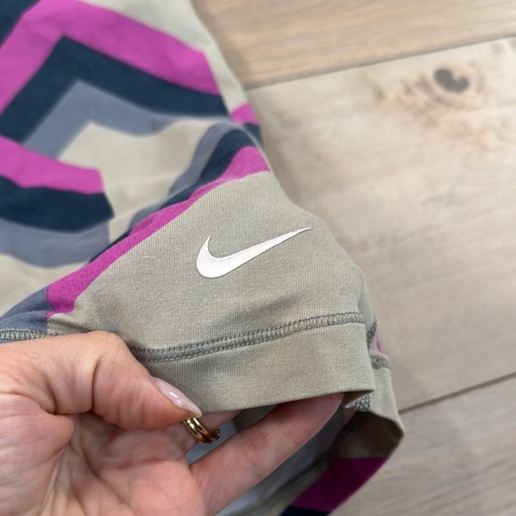 Nike Dri-Fit Women's Geometric Tank Top - Pink and Gray and Taupe - Picture 3 of 11